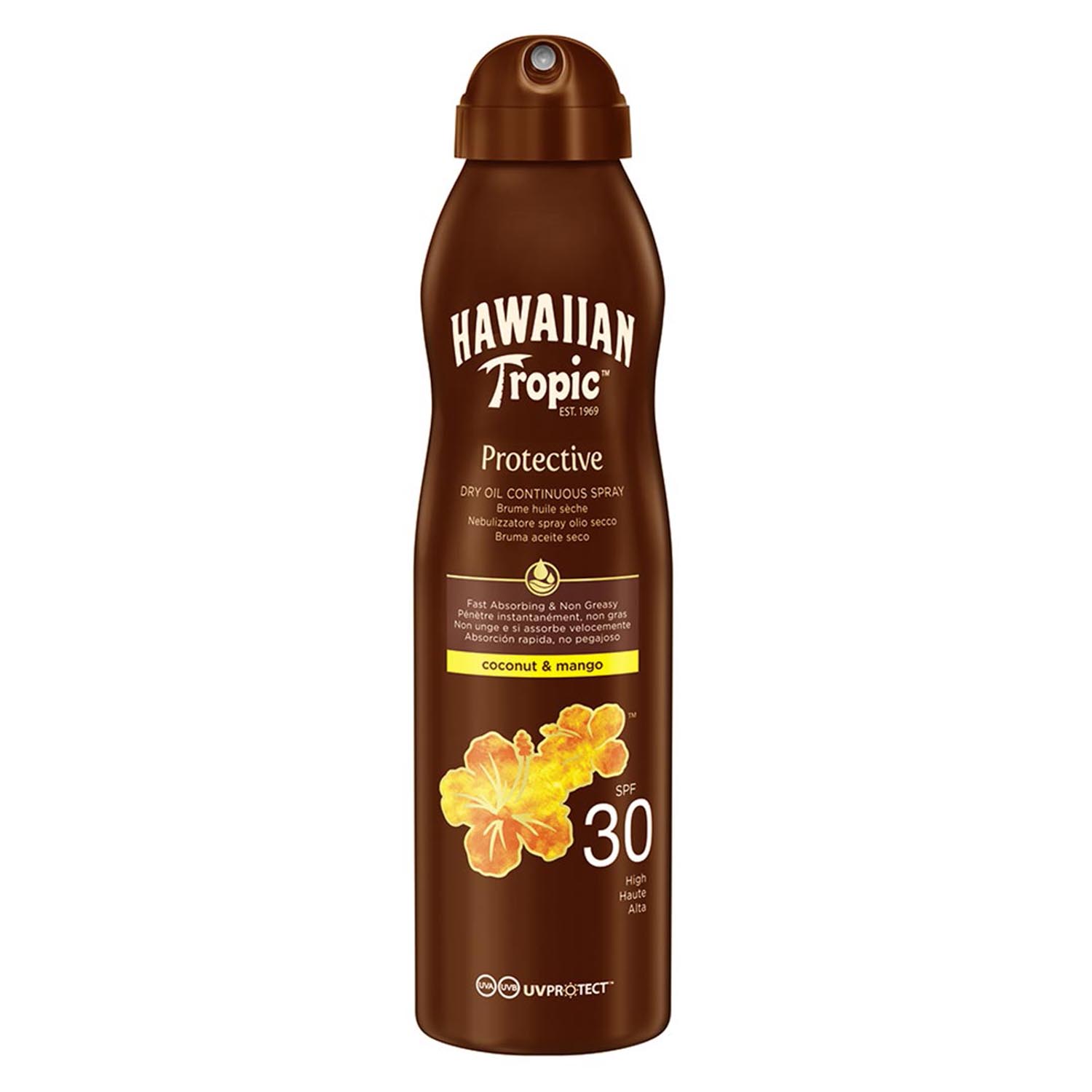 Hawaiian Tropic Coconut y Mango Aceite Spf30 180ml Spray