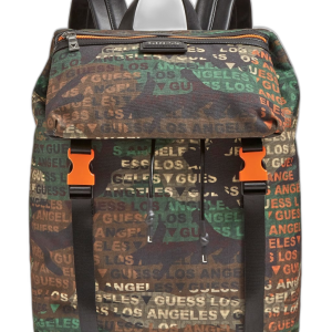Guess, Salameda, Textile Backpack, Camouflage, Laptop Compartiment, Unisex